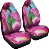 Pink Orchid Flower Print Universal Fit Car Seat Covers 102422