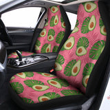 Pink Palm Leaf Avocado Print Universal Fit Car Seat Covers 102422