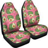 Pink Palm Leaf Avocado Print Universal Fit Car Seat Covers 102422