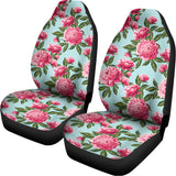 Pink Peony Pattern Print Universal Fit Car Seat Covers 102422
