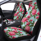 Pink Peony Pattern Print Universal Fit Car Seat Covers 102422