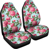 Pink Peony Pattern Print Universal Fit Car Seat Covers 102422
