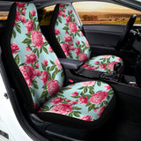 Pink Peony Pattern Print Universal Fit Car Seat Covers 102422