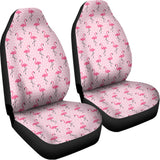 Pink Polka Dot Flamingo Pattern Print Universal Fit Car Seat Covers 102422