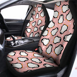 Pink Polka Dot Penguin Pattern Print Universal Fit Car Seat Covers 102422