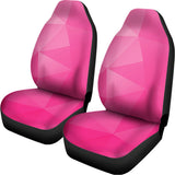 Pink Polygonal Geometric Print Universal Fit Car Seat Covers 102422