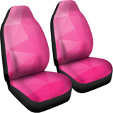 Pink Polygonal Geometric Print Universal Fit Car Seat Covers 102422