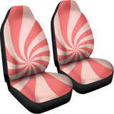 Pink Psychedelic Swirl Print Universal Fit Car Seat Covers 102422