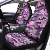 Pink Purple And Grey Camouflage Print Universal Fit Car Seat Covers 102422