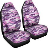 Pink Purple And Grey Camouflage Print Universal Fit Car Seat Covers 102422