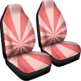 Pink Radial Rays Print Universal Fit Car Seat Covers 102422