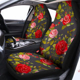 Pink Red Rose Floral Pattern Print Universal Fit Car Seat Covers 102422