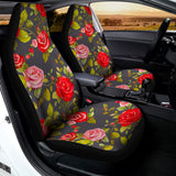 Pink Red Rose Floral Pattern Print Universal Fit Car Seat Covers 102422
