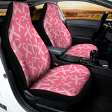 Pink Ribbon Breast Cancer Pattern Print Universal Fit Car Seat Covers 102422