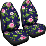 Pink Rose Floral Flower Pattern Print Universal Fit Car Seat Covers 102422