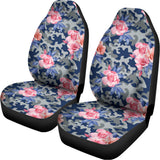 Pink Rose Flower Camouflage Print Universal Fit Car Seat Covers 102422