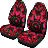 Pink Rose Kaleidoscope Print Universal Fit Car Seat Covers 102422