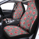 Pink Rose Zigzag Pattern Print Universal Fit Car Seat Covers 102422