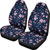 Pink Sakura Cherry Blossom Pattern Print Universal Fit Car Seat Covers 102422
