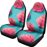 Pink Strawberry Ice Cream Print Universal Fit Car Seat Covers 102422