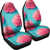 Pink Strawberry Ice Cream Print Universal Fit Car Seat Covers 102422