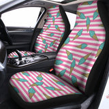 Pink Striped Ice Cream Pattern Print Universal Fit Car Seat Covers 102422