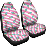 Pink Striped Ice Cream Pattern Print Universal Fit Car Seat Covers 102422