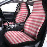 Pink Striped Pattern Print Universal Fit Car Seat Covers 102422
