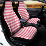 Pink Striped Pattern Print Universal Fit Car Seat Covers 102422