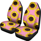 Pink Sunflower Pattern Print Universal Fit Car Seat Covers 102422
