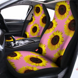 Pink Sunflower Pattern Print Universal Fit Car Seat Covers 102422