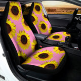 Pink Sunflower Pattern Print Universal Fit Car Seat Covers 102422