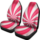 Pink Swirl Candy Print Universal Fit Car Seat Covers 102422