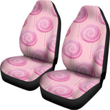 Pink Swirl Lollipop Pattern Print Universal Fit Car Seat Covers 102422