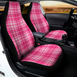 Pink Tartan Pattern Print Universal Fit Car Seat Covers 102422