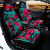 Pink Teal And Black Camouflage Print Universal Fit Car Seat Covers 102422