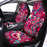 Pink Teal Bohemian Mandala Pattern Print Universal Fit Car Seat Covers 102422