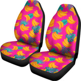 Pink Tropical Banana Pattern Print Universal Fit Car Seat Covers 102422