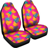 Pink Tropical Banana Pattern Print Universal Fit Car Seat Covers 102422