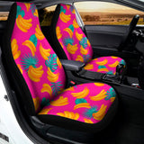 Pink Tropical Banana Pattern Print Universal Fit Car Seat Covers 102422
