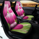 Pink Tulip Print Universal Fit Car Seat Covers 102422