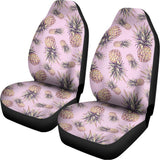 Pink Vintage Pineapple Pattern Print Universal Fit Car Seat Covers 102422