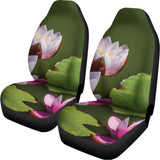 Pink Water Lilies Print Universal Fit Car Seat Covers 102422