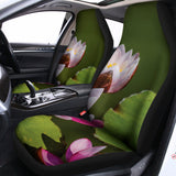 Pink Water Lilies Print Universal Fit Car Seat Covers 102422