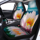 Pink Water Lily Print Universal Fit Car Seat Covers 102422