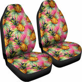 Pink Watercolor Pineapple Pattern Print Universal Fit Car Seat Covers 102422