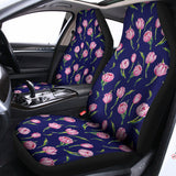 Pink Watercolor Tulip Flower Print Universal Fit Car Seat Covers 102422