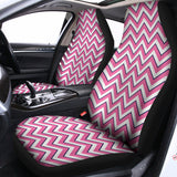 Pink White And Navy Chevron Print Universal Fit Car Seat Covers 102422