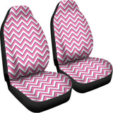 Pink White And Navy Chevron Print Universal Fit Car Seat Covers 102422
