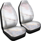 Pink White Grey Marble Print Universal Fit Car Seat Covers 102422
